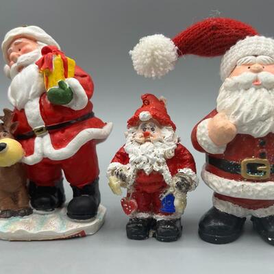 Lot of Santa Claus & Snowman Table Desktop Home Decor Resin Figurines