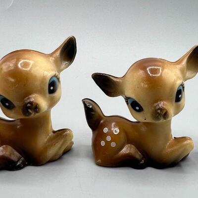 Vintage Lot of Collectible Cute Plastic Reindeer Trinket Figurines