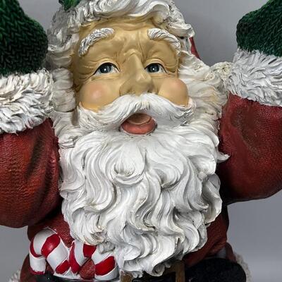 Design Toscano Santa Claus Holiday Glass Topped Table Figurine Statue