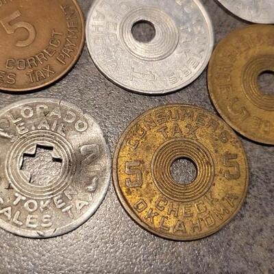 Lot 134: Assortment of Vintage TAX COINS