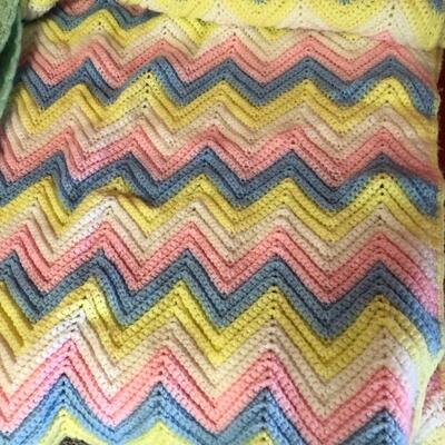 B57- Vintage Crochet Baby Blankets