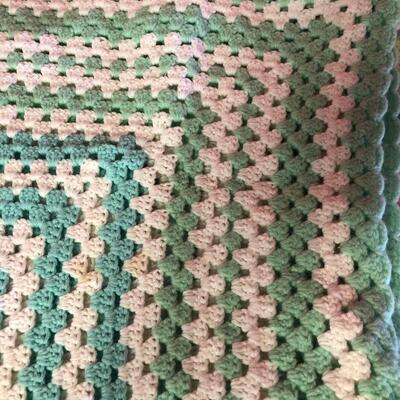 B57- Vintage Crochet Baby Blankets