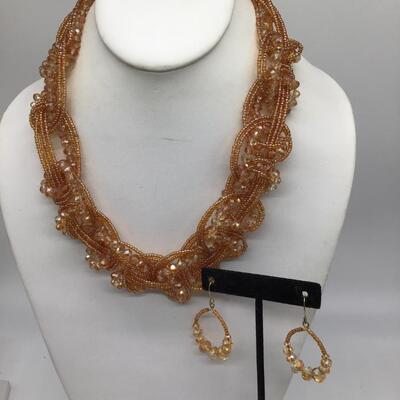 Glass Beaded Necklace Set