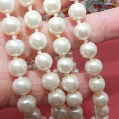 Faux Pearl Necklace - Flapper Style - Long