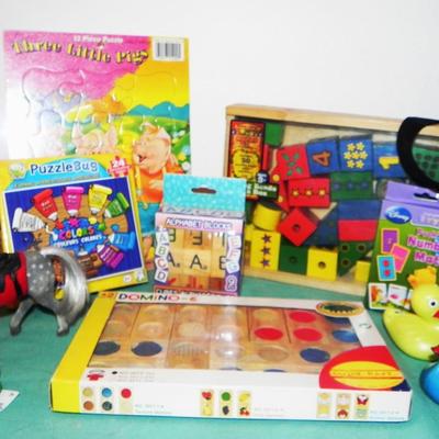 NEW WOODEN PUZZLE BLOCKS AND YOUNG CHILDRENS FUN