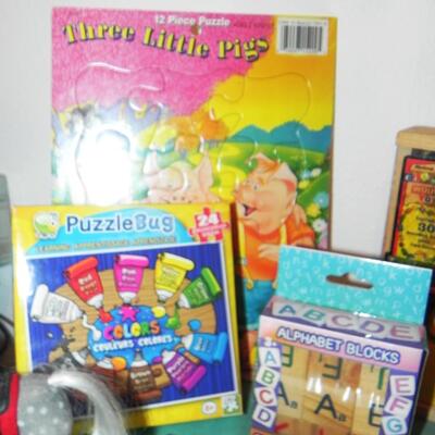 NEW WOODEN PUZZLE BLOCKS AND YOUNG CHILDRENS FUN