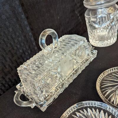 Misc Crystal Coasters -Butter Dish 