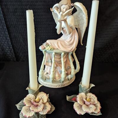 Capodimante Candle Holders & Figurine 
