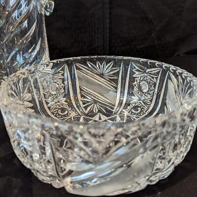 Crystal Vase & Bowls 
