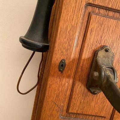 Oak wall phone
