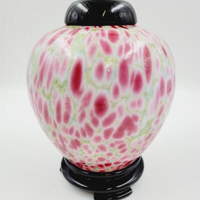 FENTON DAVE FETTY SIGNED MONET'S GARDEN GINGER JAR SET