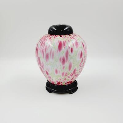 FENTON DAVE FETTY SIGNED MONET'S GARDEN GINGER JAR SET