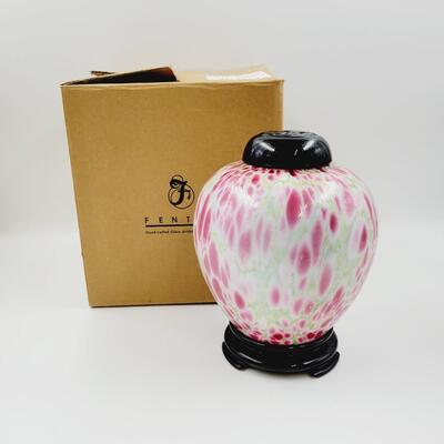 FENTON DAVE FETTY SIGNED MONET'S GARDEN GINGER JAR SET