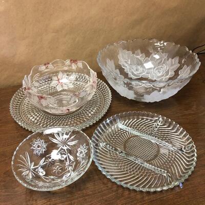 C35. Glass bowls and plates