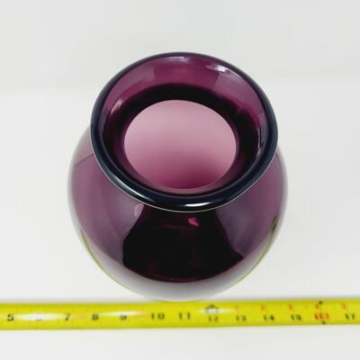 2011 FENTON AUBERGINE 11" PURPLE GIFT SHOP VASE