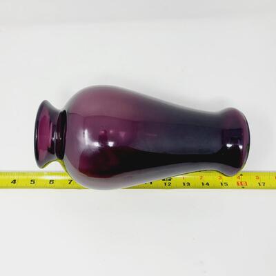 2011 FENTON AUBERGINE 11" PURPLE GIFT SHOP VASE