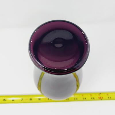 2011 FENTON AUBERGINE 11" PURPLE GIFT SHOP VASE