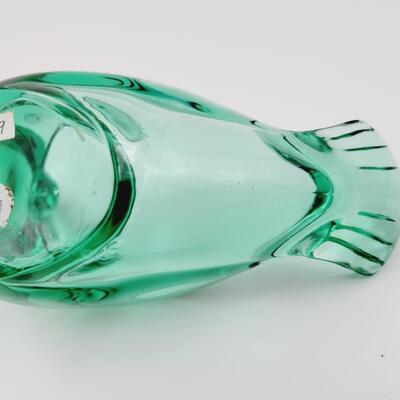 FENTON ART GLASS GREEN MCM BIRD TEALIGHT VOTIVE DISH