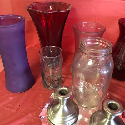 C49- Vases & Candle Holders (Wm Rogers)
