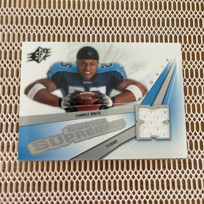 Swatch card LinDale White 2006 Rookie card