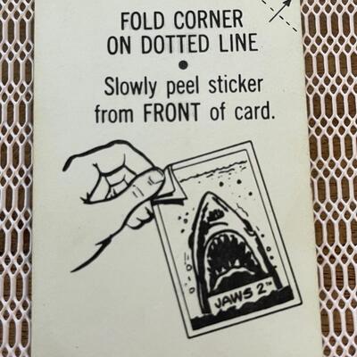 Jaws 2 #2 1978 Peel back sticker