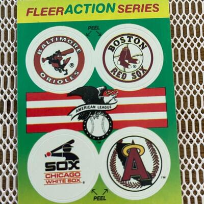 Fleer action series 1990 MLB sticker card