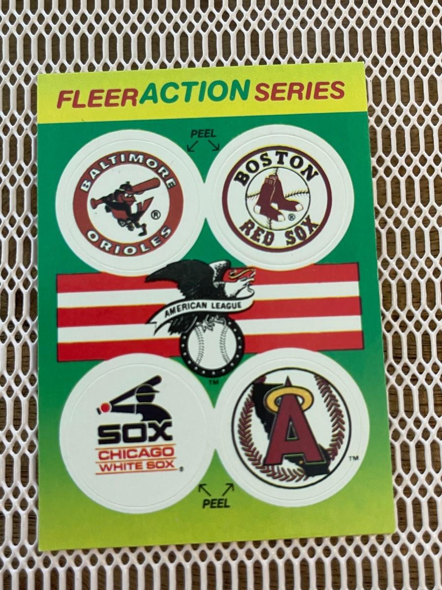 Fleer action series 1990 MLB sticker card | EstateSales.org