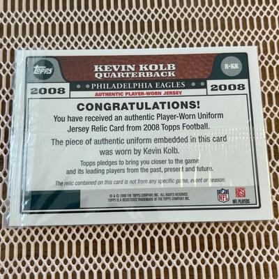 TOPPS 2008 Kevin Kolb - unopened - Swatch card