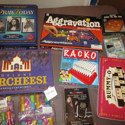 Board Games-- bonkers, battleship, parcheesi