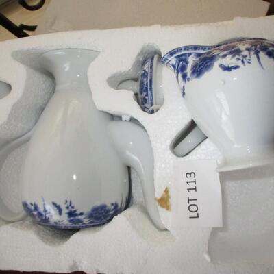 Baum Bros Blue Rose Teaset