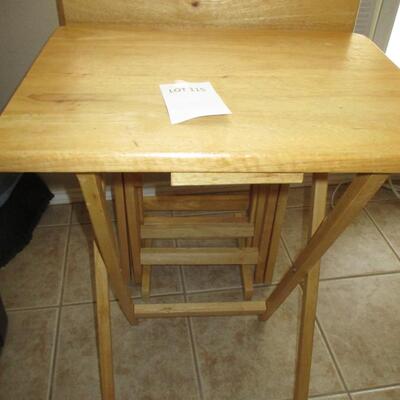 Wooden Dinner Tray Set