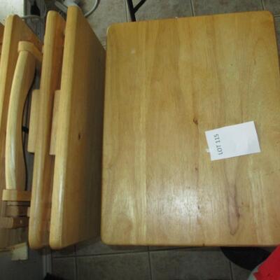 Wooden Dinner Tray Set