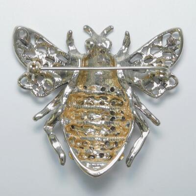 Cute Rhinestone Bee Brooch