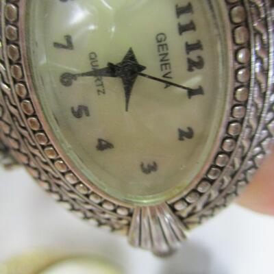 Collection Of Bracelets Watches & Broches - Frog Belt Buckle