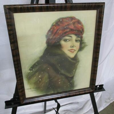 Framed Artwork Of A Pretty Lady