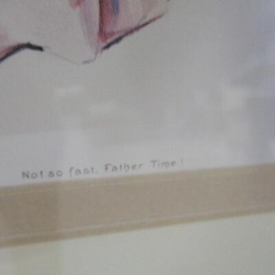 Framed Father Time Artwork