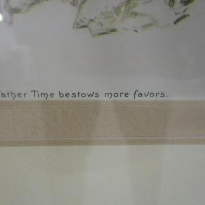 Framed Father Time Artwork