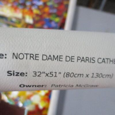 Leonid Afremov Painting "Notre Dame De Pairs Cathedral"