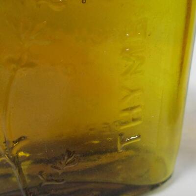 Pair of Vintage Clevenger Bros Blown Glass Herb Bottles