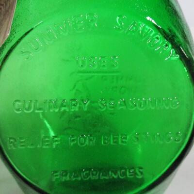 Vintage Clevenger Bros Blown Glass Herb Bottles