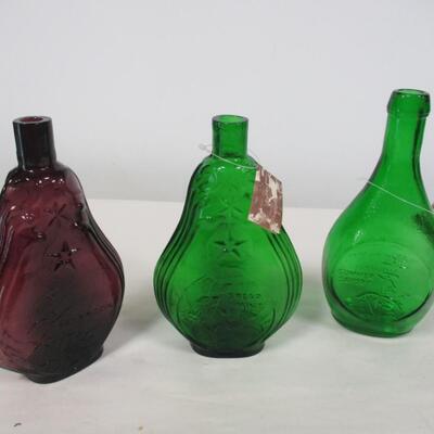 Vintage Clevenger Bros Blown Glass Herb Bottles
