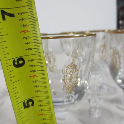 Crystal Gold Design Wine & Sorbet Glasses