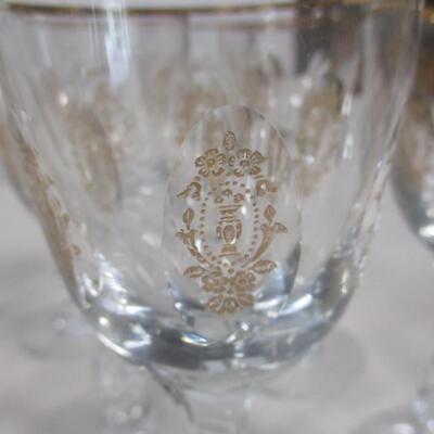 Crystal Gold Design Wine & Sorbet Glasses
