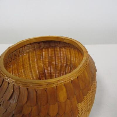 Rooster Woven Wicker Box Basket