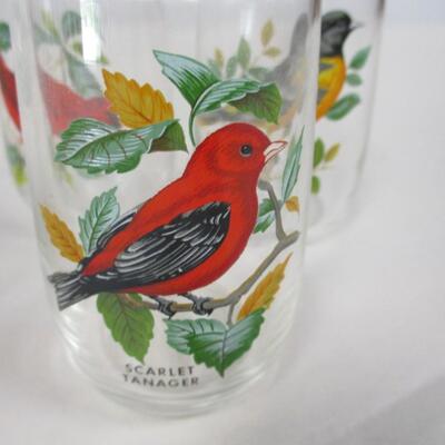 Glass Bird Glasses With Pitcher