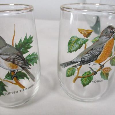 Glass Bird Glasses With Pitcher