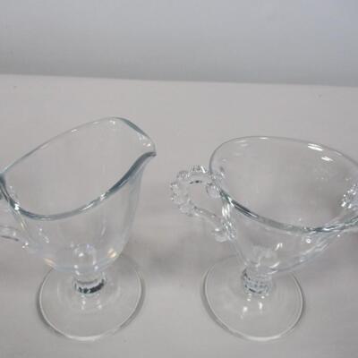 Imperial Candlewick Footed Creamer & Sugar