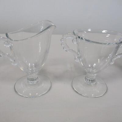 Imperial Candlewick Footed Creamer & Sugar