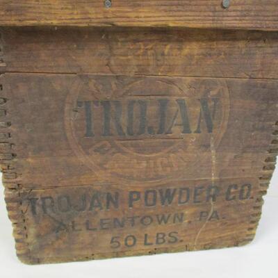 Trojan Powder Co.  Wood Box