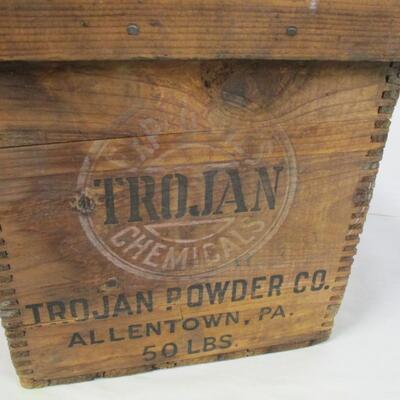Trojan Powder Co.  Wood Box